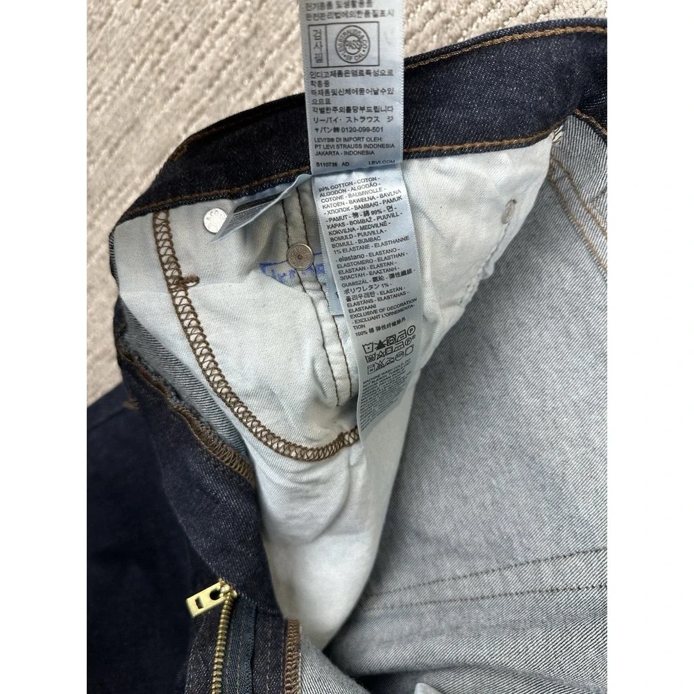 Levi's 502 Flex Tapered Leg Denim Jeans 40X32 Fits 40x30 Mens Dark Stretch NWT